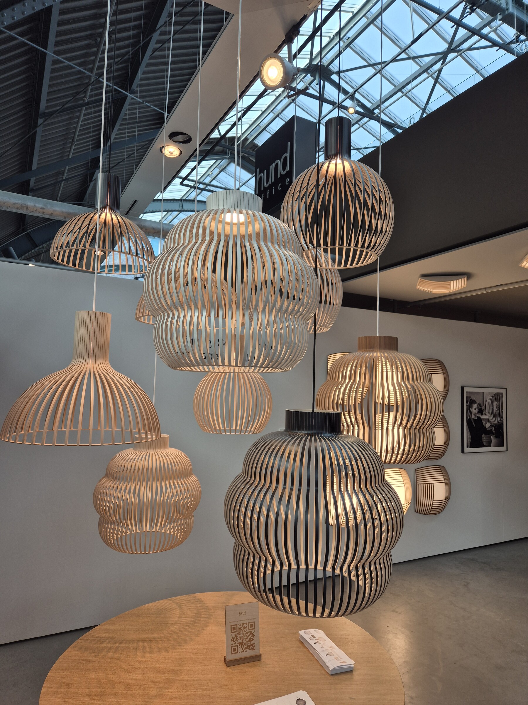 OHGIL design exhibition research featuring sculptural wooden lighting